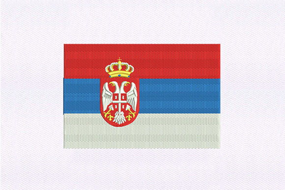 Ensign Serbia Flag Embroidery Design
