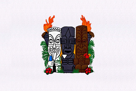 Hawaiian Tiki Statues Design