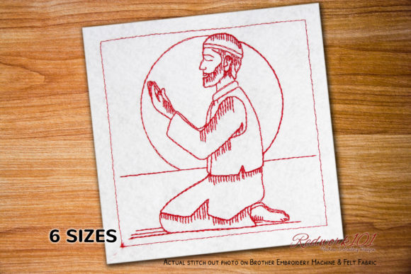 Muslim Male Praying Lineart